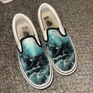 National Geographic Vans with Blue and White Design